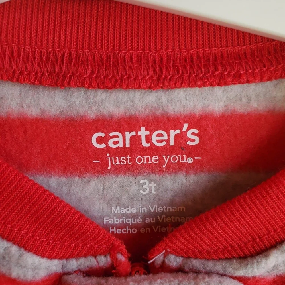 NWT Carters Unisex 3T Holiday Sleeper Pajamas Set‎ Of 2 Santa Clause